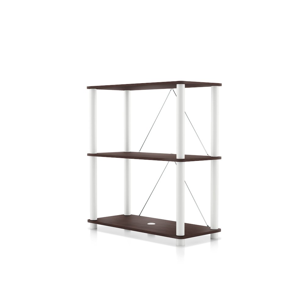Seni 3-Tier 27-Inch Shelves Wood Open Bookcase. Picture 1