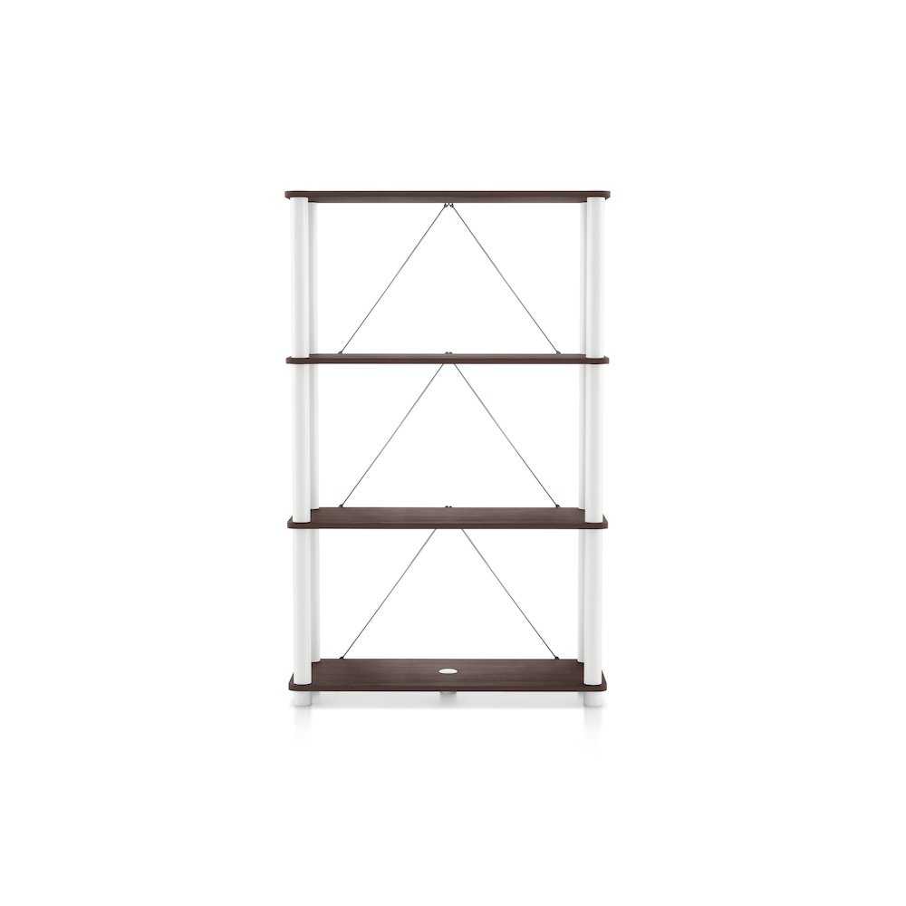 Seni 4-Tier 27-Inch Shelves Wood Open Bookcase. Picture 2