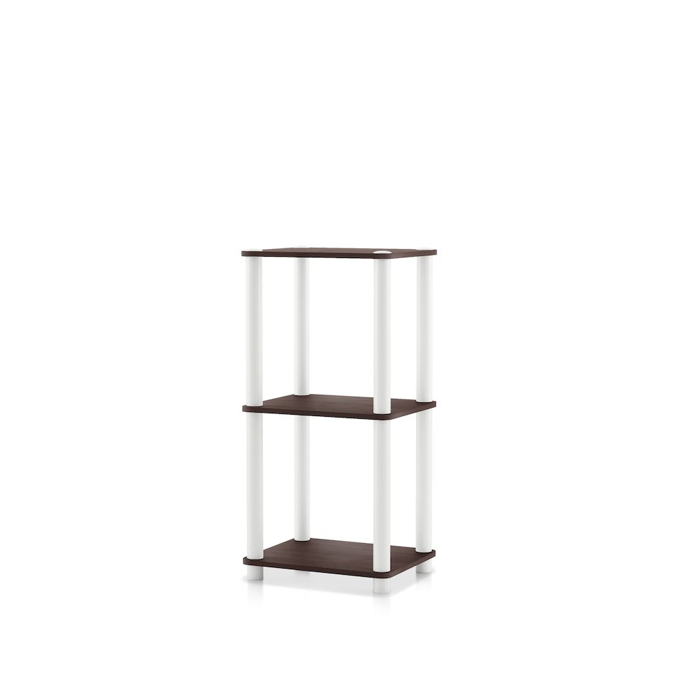 Seni 3-Tier 15-Inch Shelves Wood Open Bookcase. Picture 1
