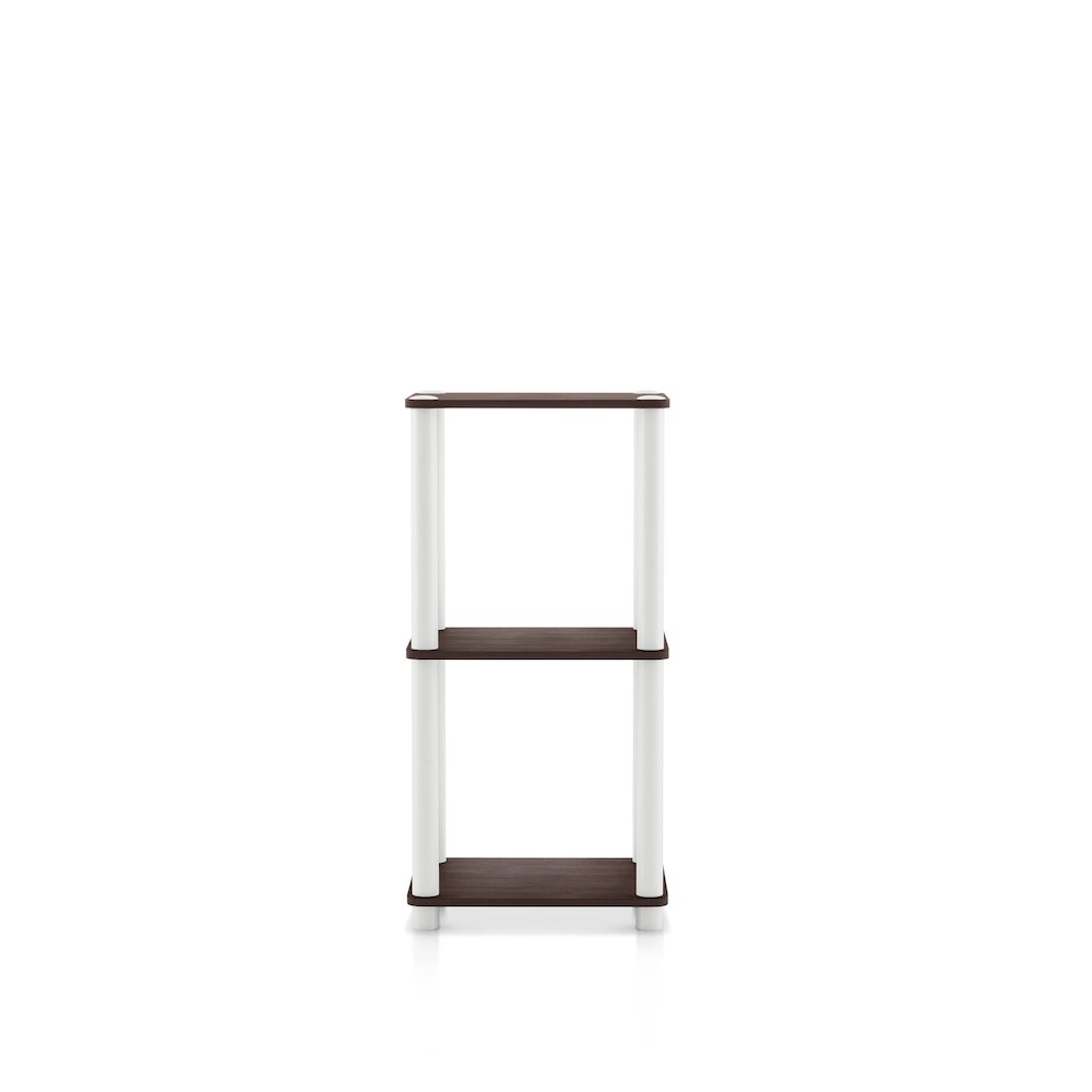 Seni 3-Tier 15-Inch Shelves Wood Open Bookcase. Picture 2