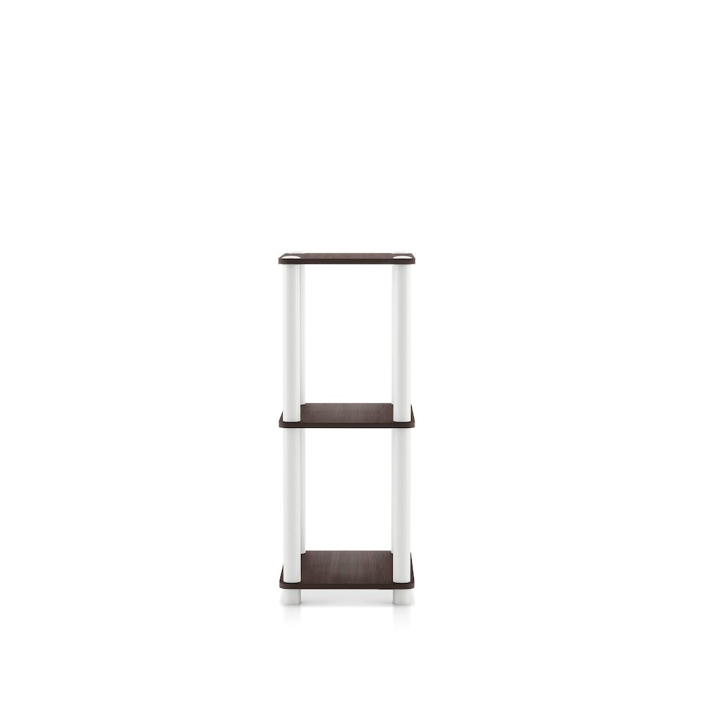 Seni 3-Tier 15-Inch Shelves Wood Open Bookcase. Picture 3