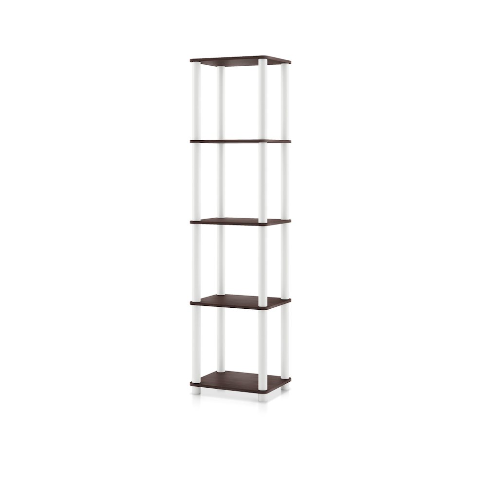 Seni 5-Tier 15-Inch Shelves Wood Open Bookcase. Picture 1