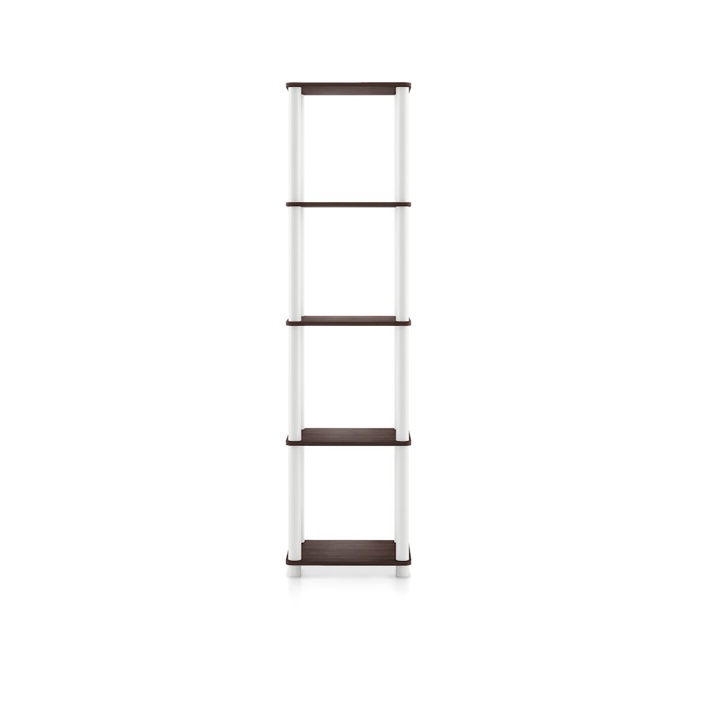 Seni 5-Tier 15-Inch Shelves Wood Open Bookcase. Picture 2