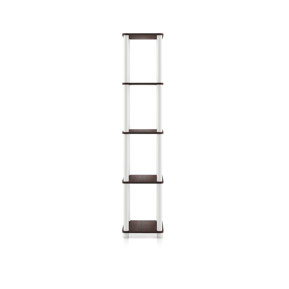 Seni 5-Tier 15-Inch Shelves Wood Open Bookcase. Picture 3
