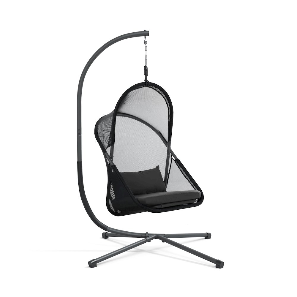 Sway UV-Resistant Foldable Patio Swing Chair with Stand. Picture 1