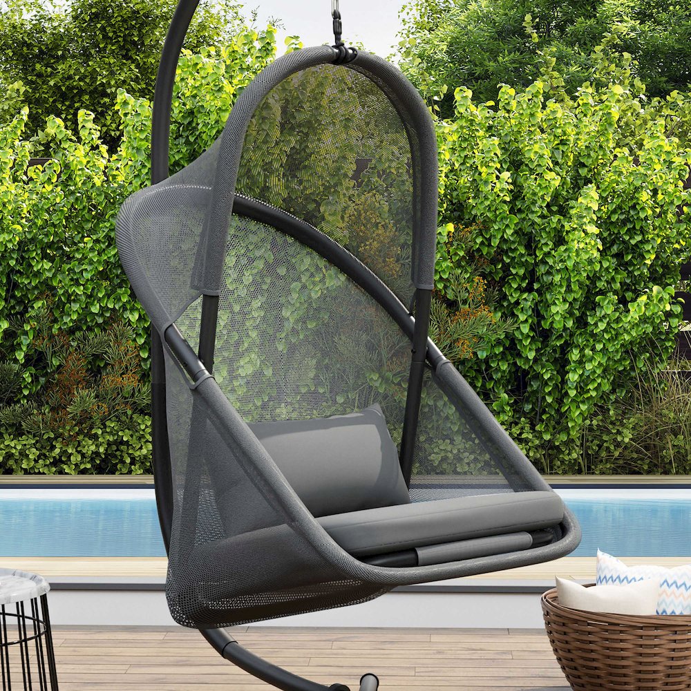 Sway UV-Resistant Foldable Patio Swing Chair with Cushions. Picture 4