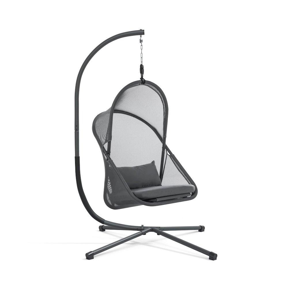 Sway UV-Resistant Foldable Patio Swing Chair with Stand. Picture 1
