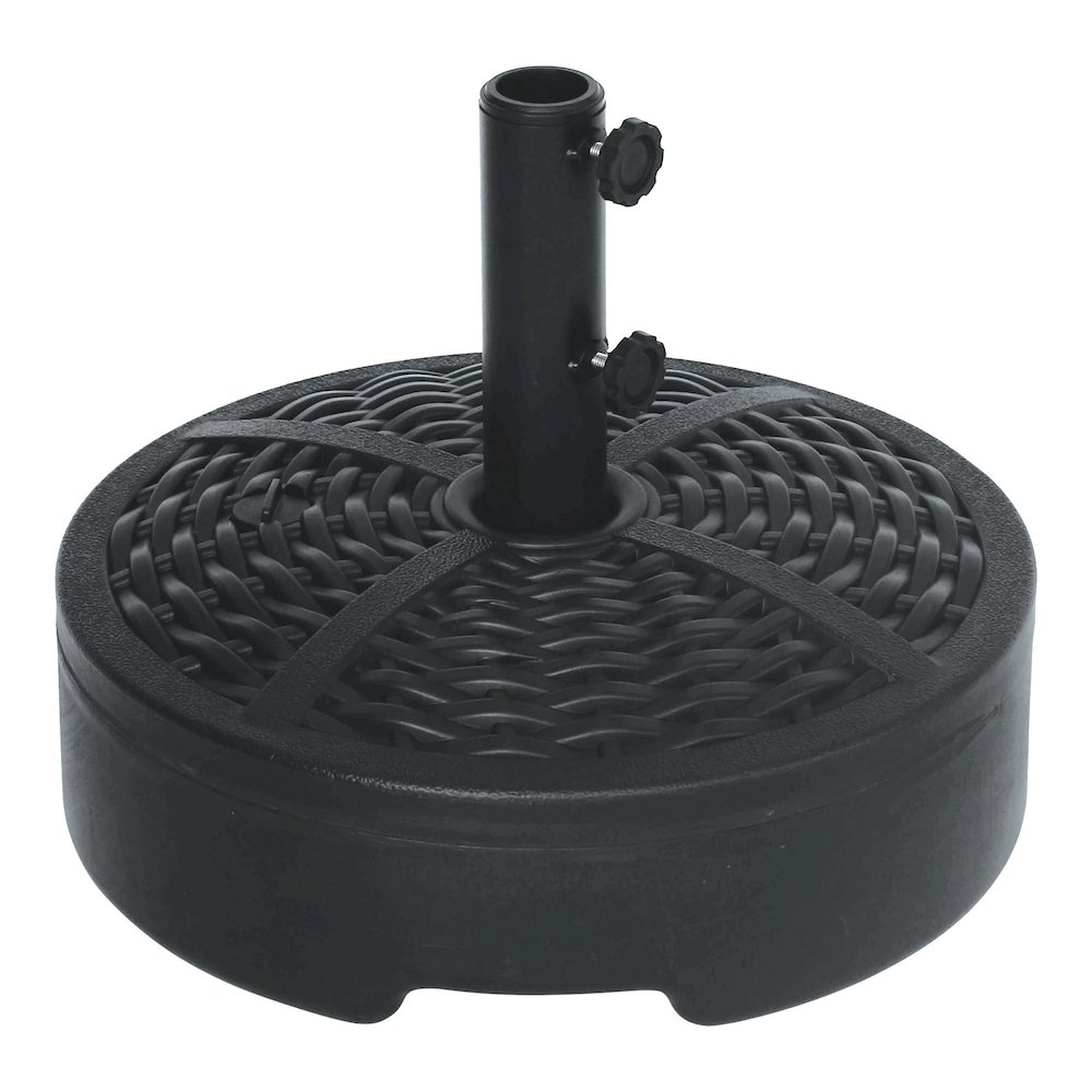 Fab Black Plastic Fillable Free Standing Umbrella Base. Picture 1