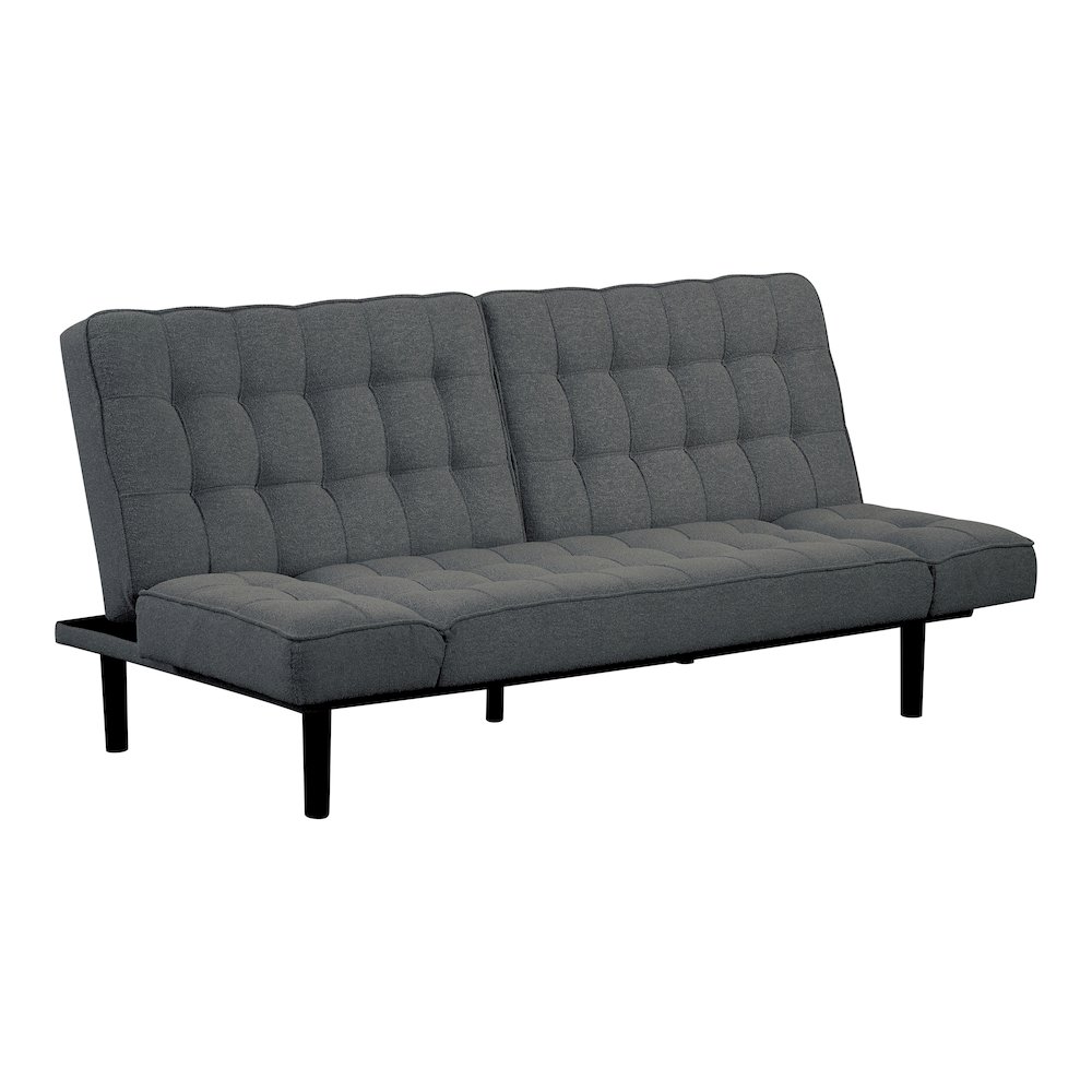Sunith Wood Frame Fabric Futon Sofa Bed. Picture 1