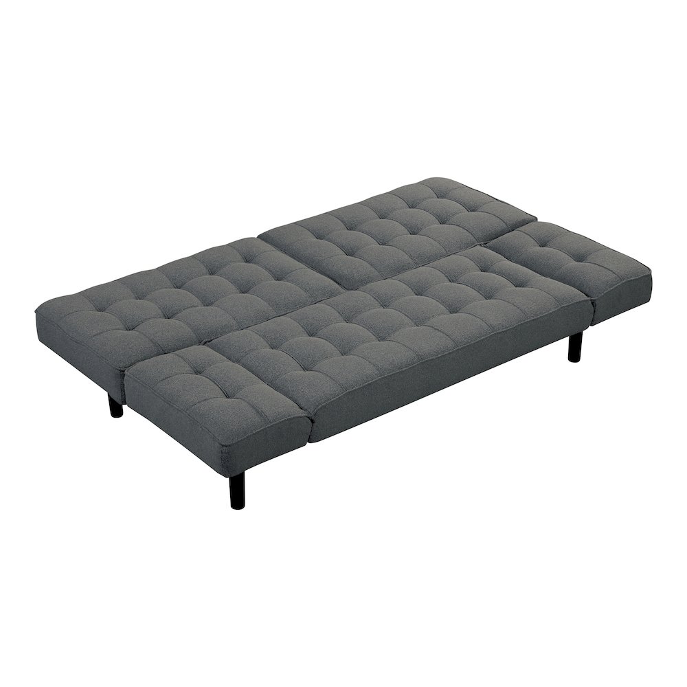 Sunith Wood Frame Fabric Futon Sofa Bed. Picture 2