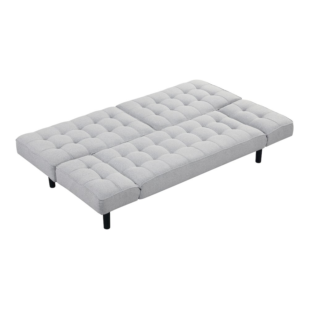 Sunith Wood Frame Fabric Futon Sofa Bed. Picture 2