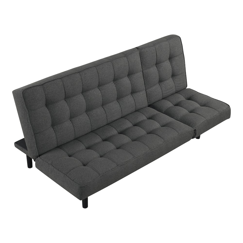 Willen Wood Frame Fabric Futon Sofa Bed. Picture 1