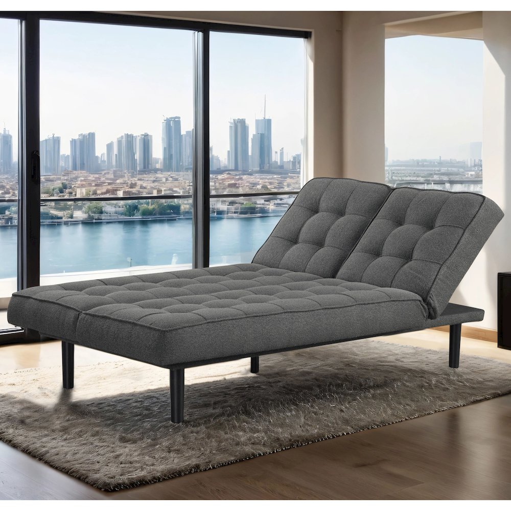 Willen Wood Frame Fabric Futon Sofa Bed. Picture 5