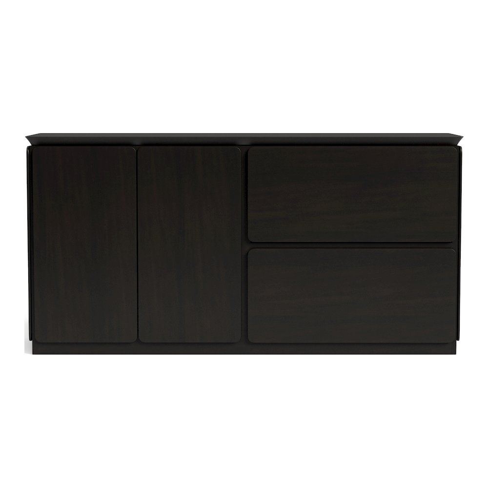Tavion Black Solid Wood Dining Server. Picture 2