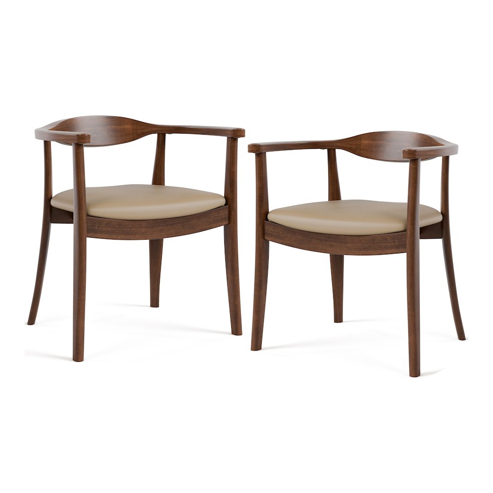 Ralmon Rich Walnut Solid Wood Dining Chair (Set of 2). Picture 1