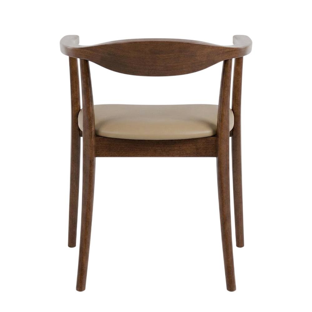 Rich Walnut Solid Wood Dining Chairs (Set of 2) with Comfortable Seating. Picture 5