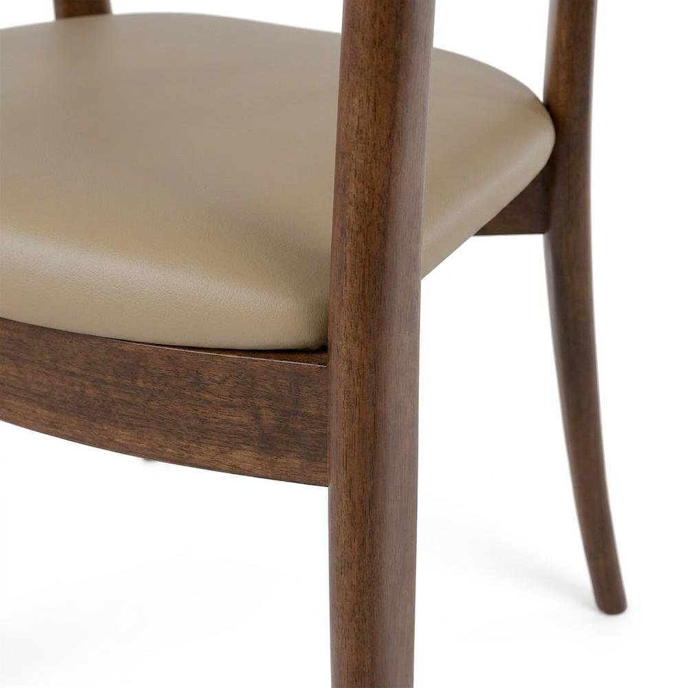 Rich Walnut Solid Wood Dining Chairs (Set of 2) with Comfortable Seating. Picture 8