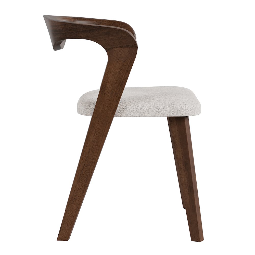 Pascan Rich Walnut Solid Wood Dining Chair (Set of 2). Picture 3