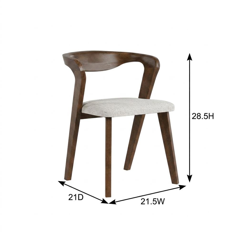 Rich Walnut Dining Chairs with Solid Wood Construction in Set of 2. Picture 9