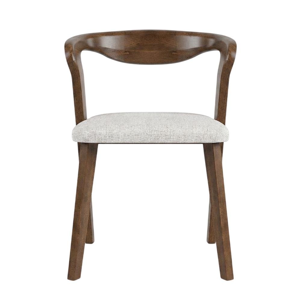 Rich Walnut Dining Chairs with Solid Wood Construction in Set of 2. Picture 6