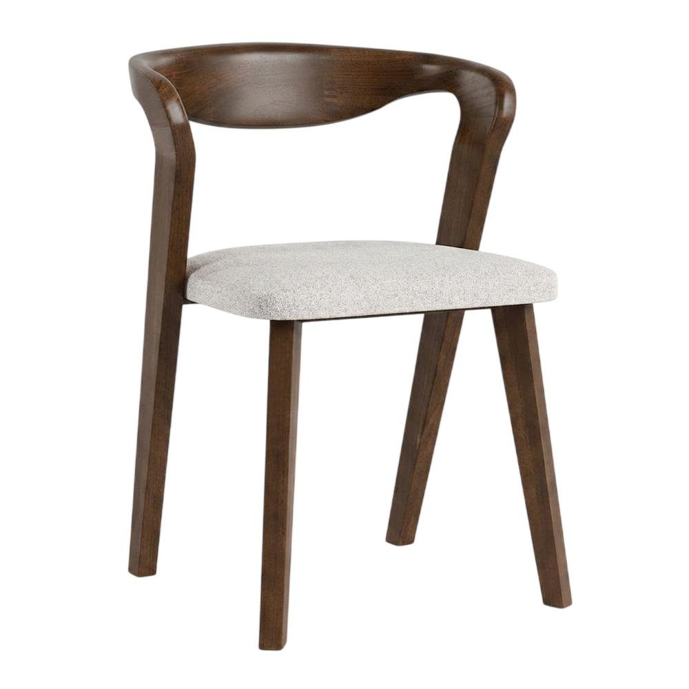 Rich Walnut Dining Chairs with Solid Wood Construction in Set of 2. Picture 4