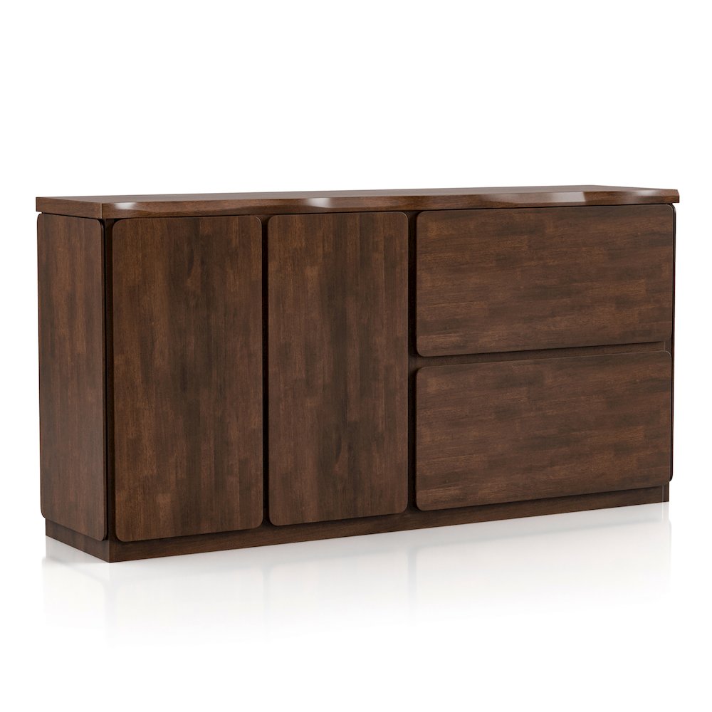 Pascan Rich Walnut Solid Wood Dining Server. Picture 1