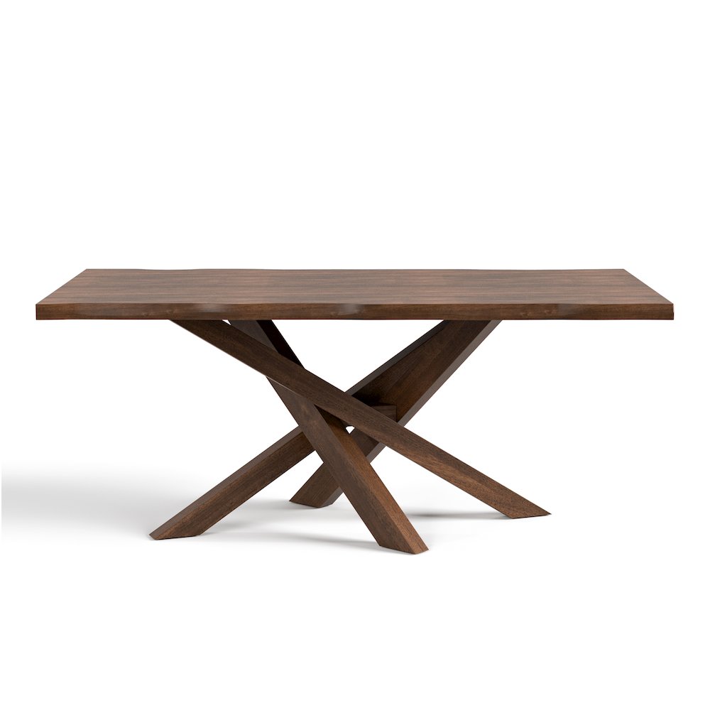 Pascan Rich Walnut Solid Wood Dining Table. Picture 1