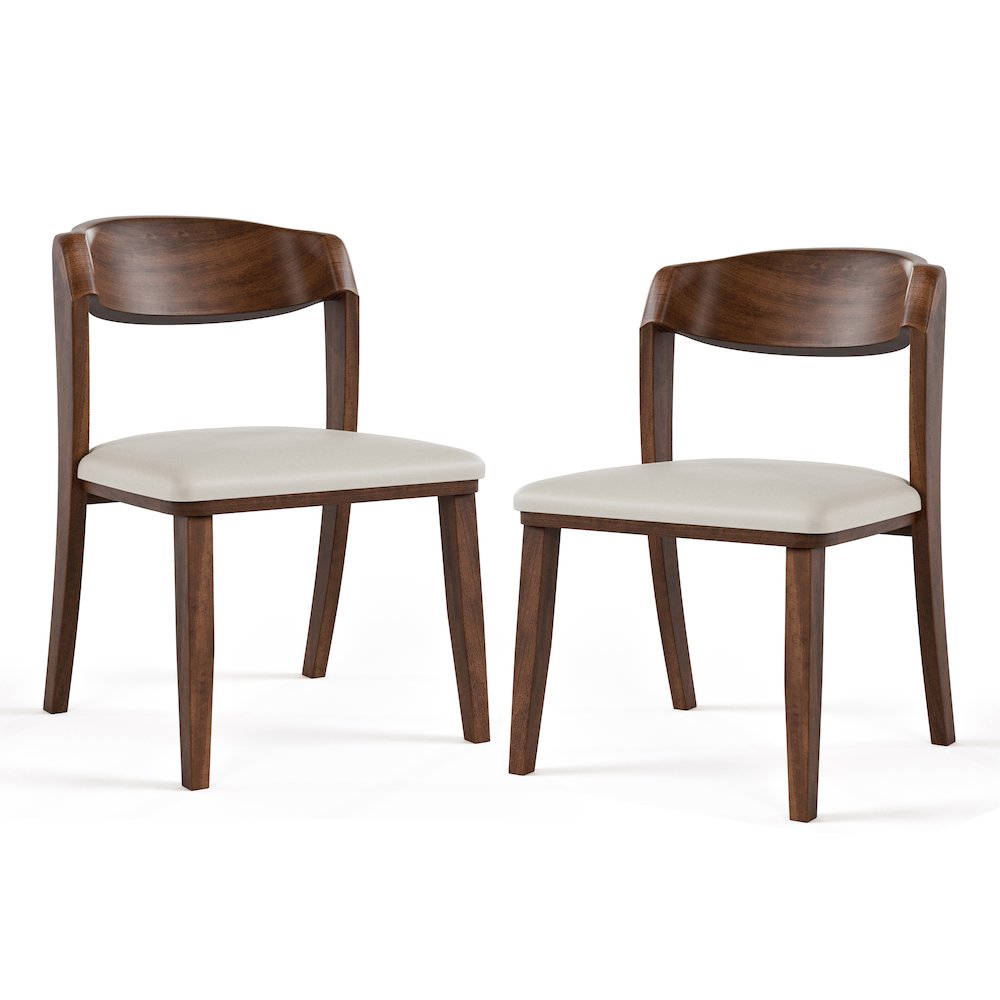 Abigail IV Rich Walnut Solid Wood Dining Chair (Set of 2). Picture 1