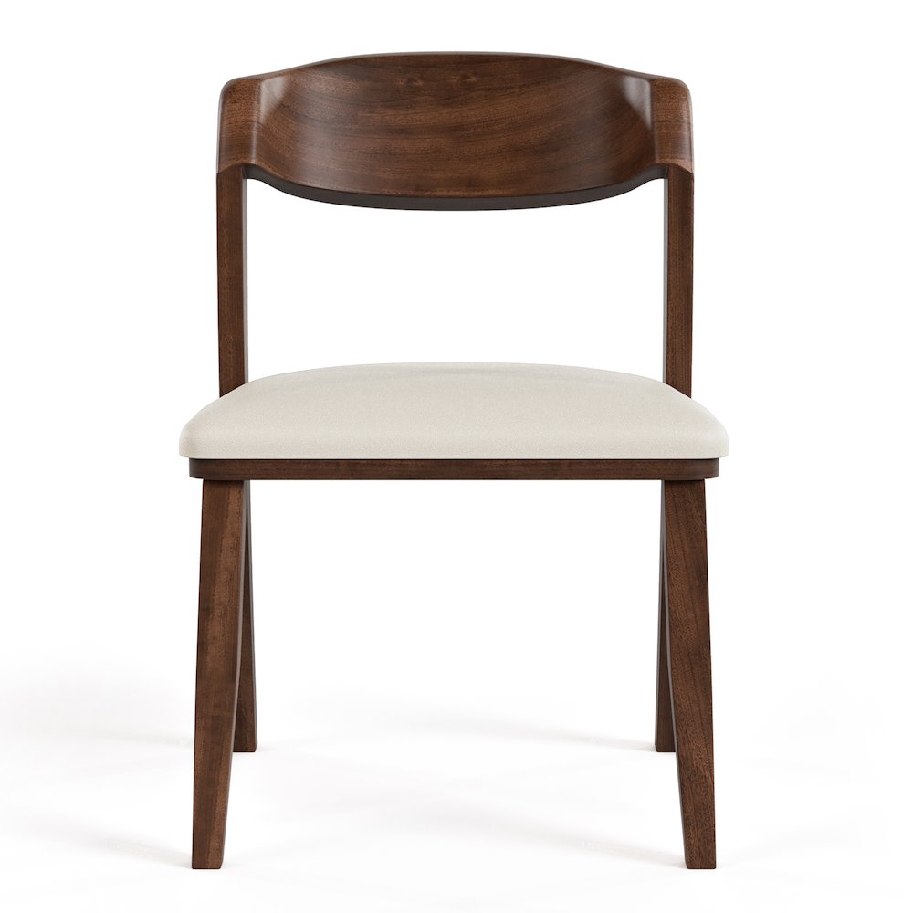 Abigail IV Rich Walnut Solid Wood Dining Chair (Set of 2). Picture 2