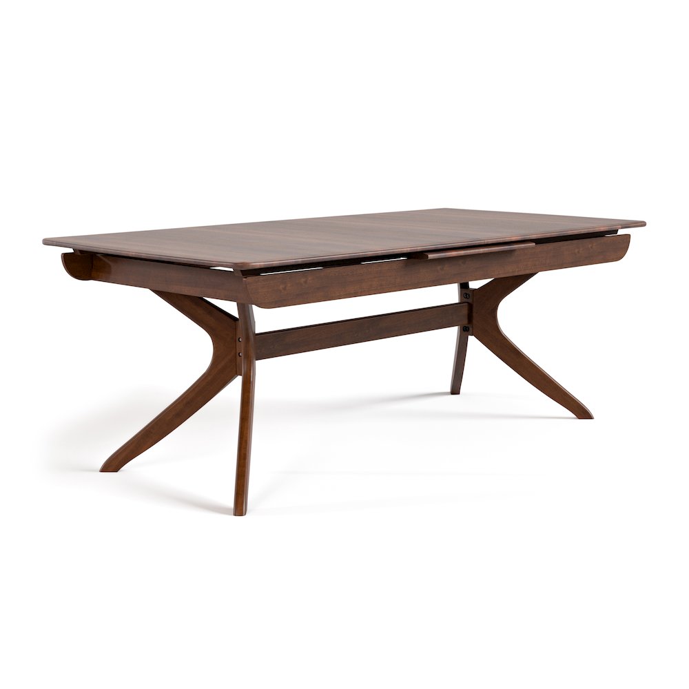 Abigail IV Rich Walnut Solid Wood Dining Table. Picture 1