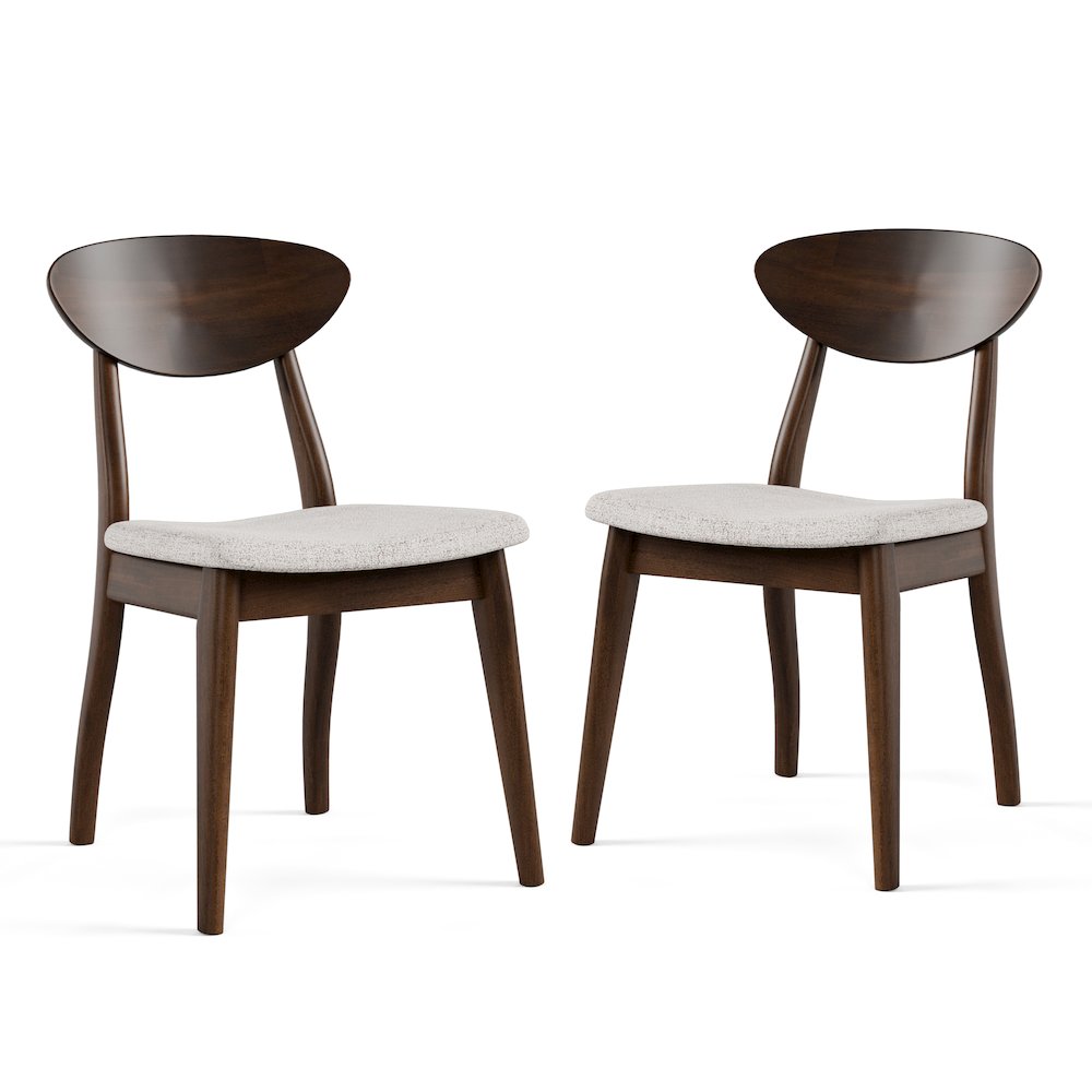 Abigail V Rich Walnut Solid Wood Dining Chair (Set of 2). Picture 1