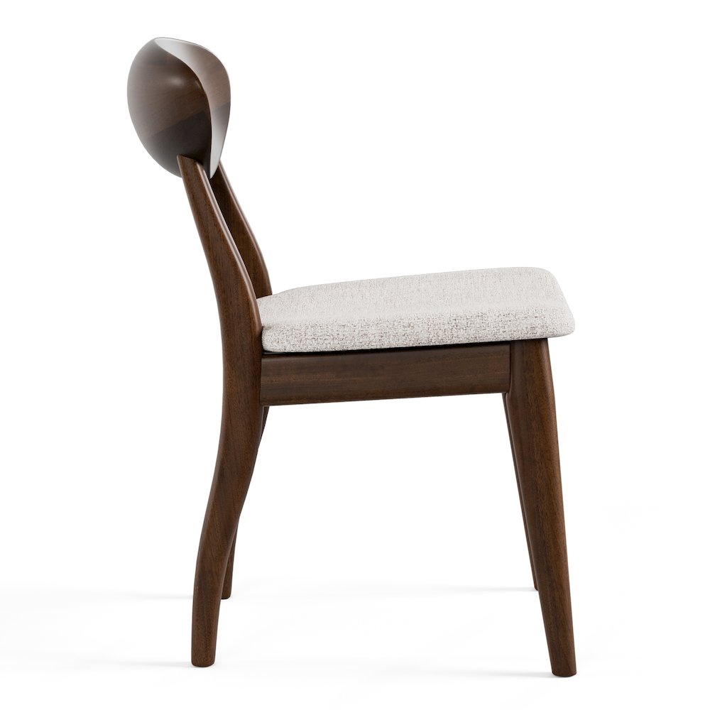 Abigail V Rich Walnut Solid Wood Dining Chair (Set of 2). Picture 3