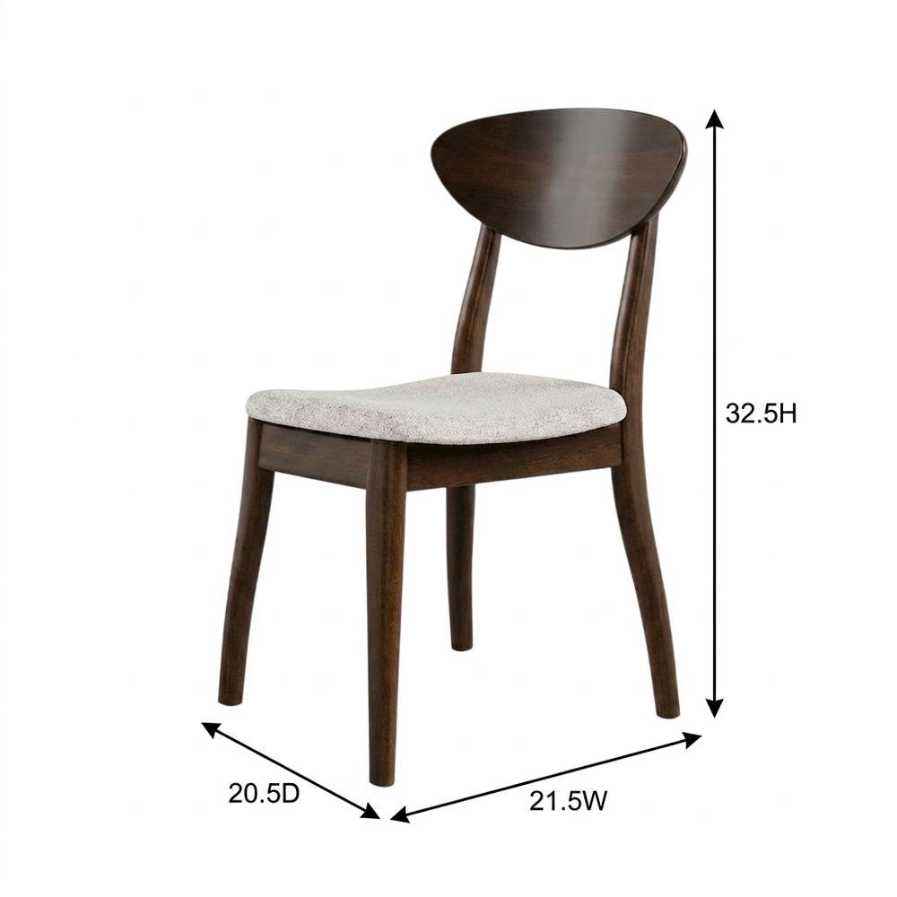 Rich Walnut Solid Wood Dining Chairs - Set of 2. Picture 8