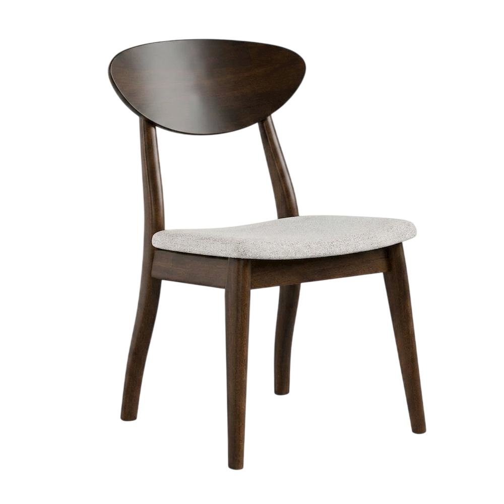 Rich Walnut Solid Wood Dining Chairs - Set of 2. Picture 4