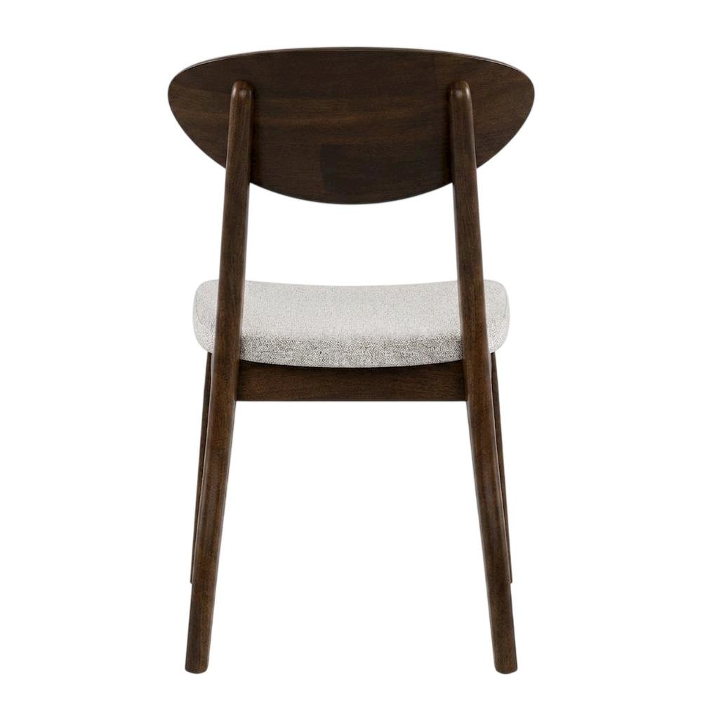 Rich Walnut Solid Wood Dining Chairs - Set of 2. Picture 5