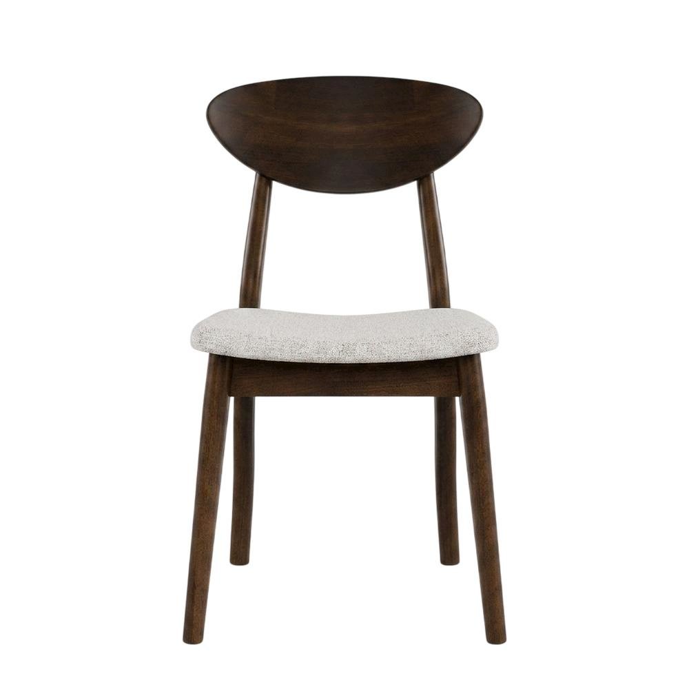 Rich Walnut Solid Wood Dining Chairs - Set of 2. Picture 6