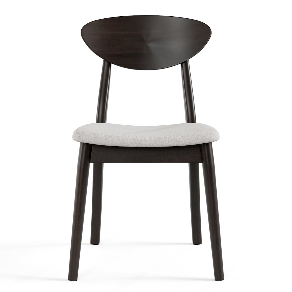 Pradan Black Wenge Solid Wood Dining Side Chair (Set of 2). Picture 2