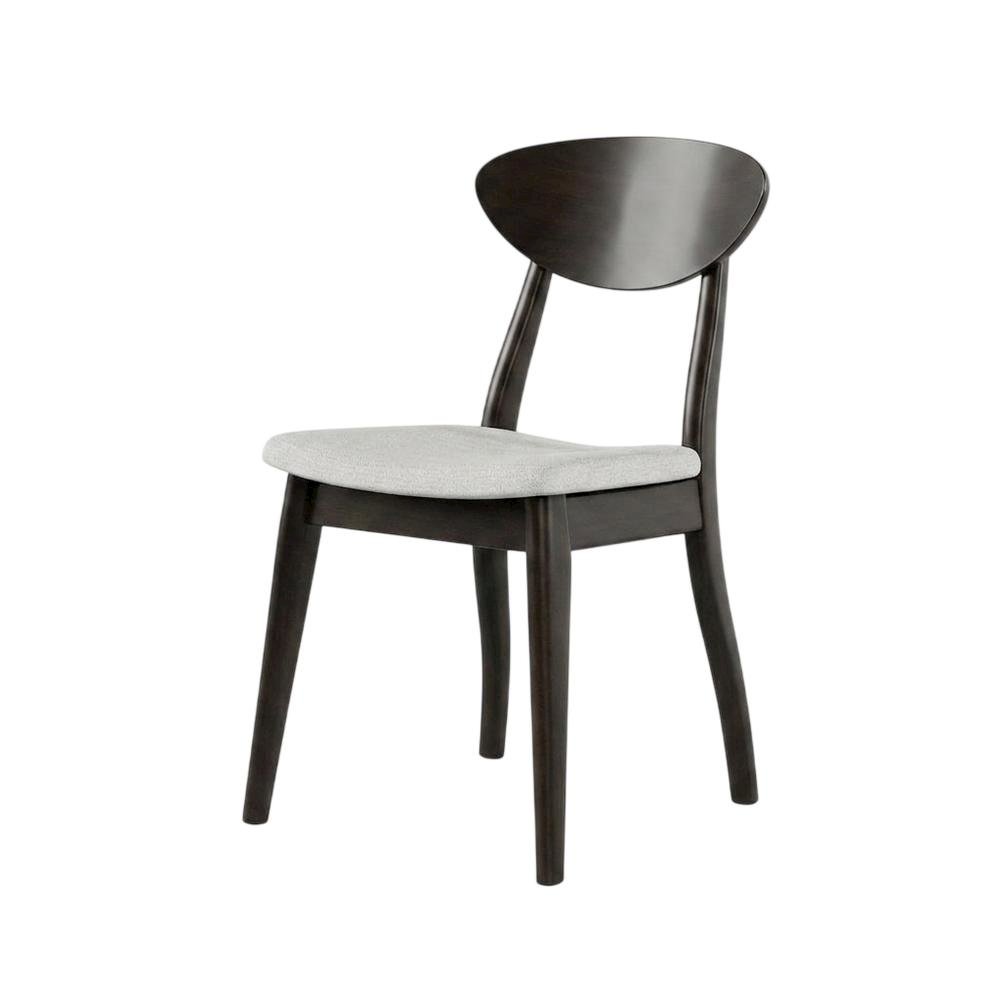 Black Wenge Dining Side Chairs Set of 2 with Solid Wood Design. Picture 4