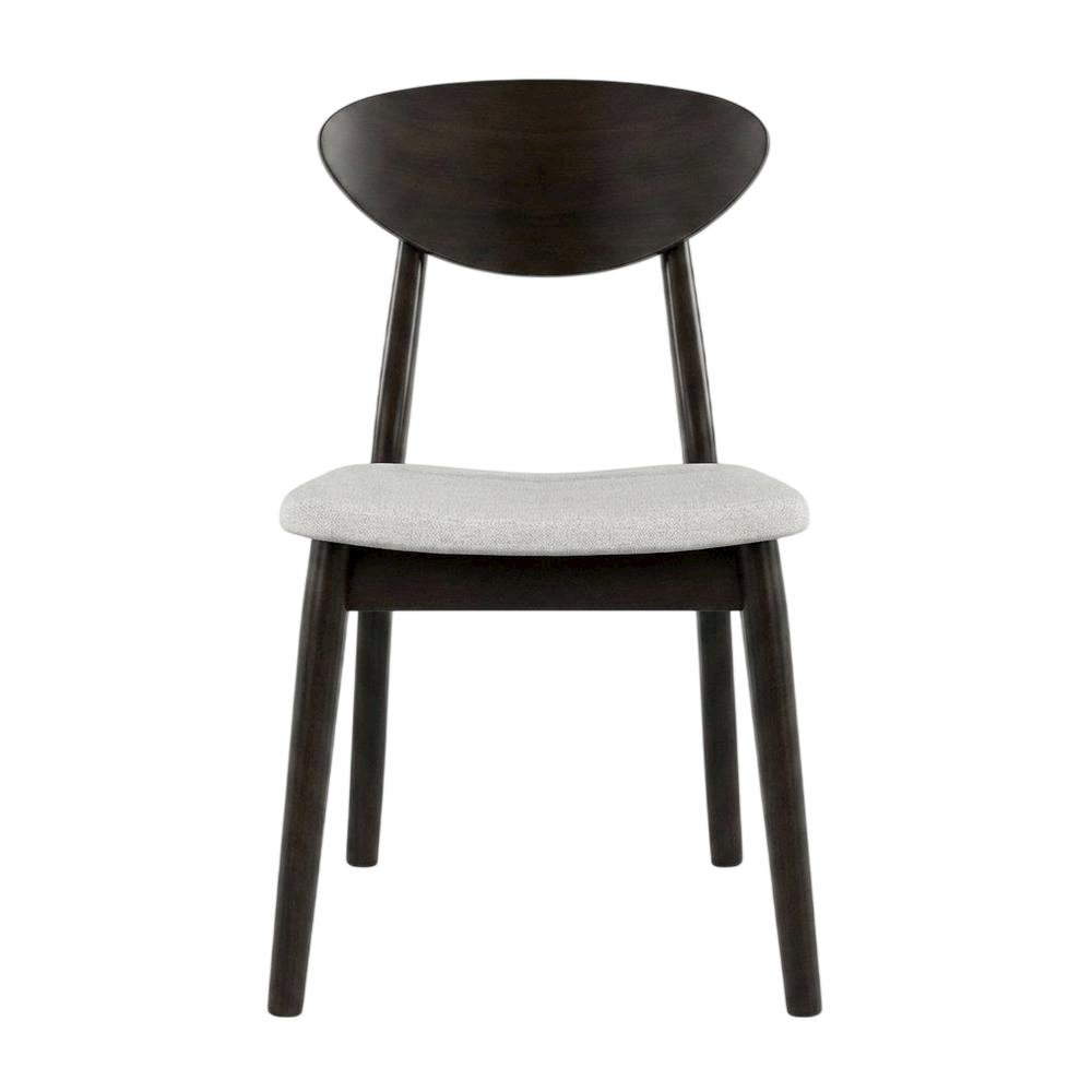 Black Wenge Dining Side Chairs Set of 2 with Solid Wood Design. Picture 5