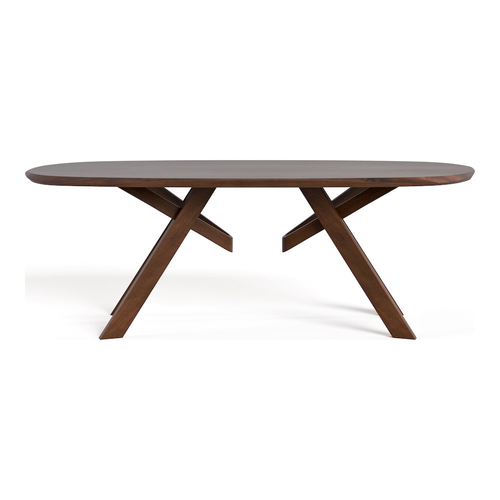 Pradan Solid Wood 3D Cuts Top Oval Dining Table. Picture 2