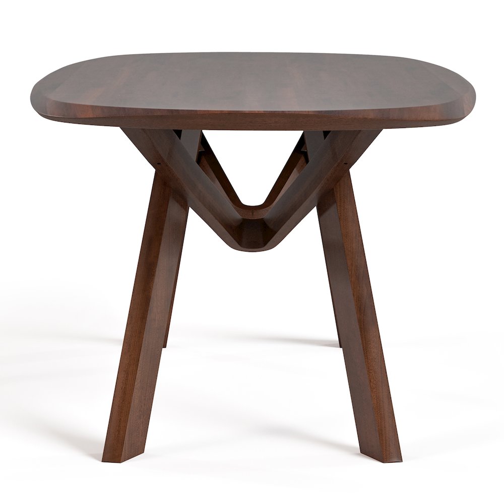 Pradan Solid Wood 3D Cuts Top Oval Dining Table. Picture 3