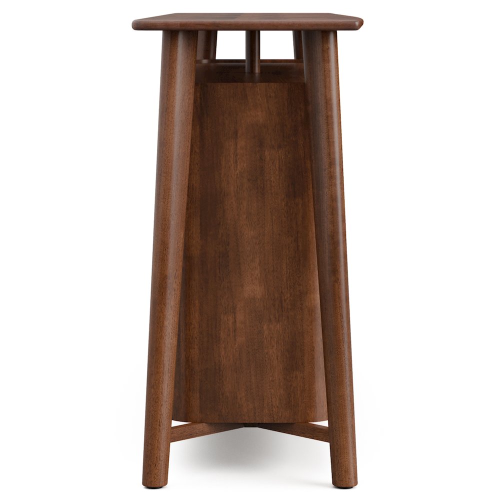 Pradan Rich Walnut Solid Wood 2-Drawer Dining Server. Picture 3