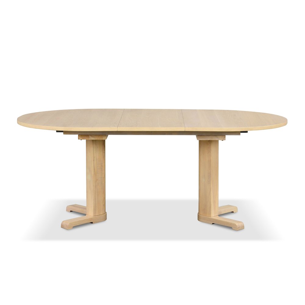 Keyana Solid Wood Oval Dining Table in White Oak. Picture 2