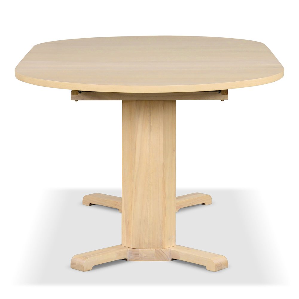 Keyana Solid Wood Oval Dining Table in White Oak. Picture 3
