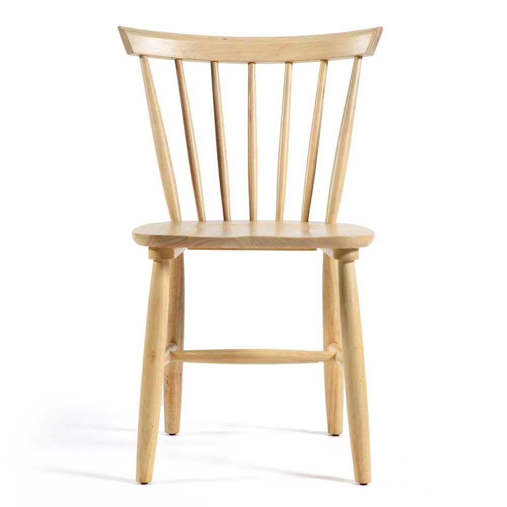 Keyana Solid Wood Dining Chair in White Oak (Set of 2). Picture 2