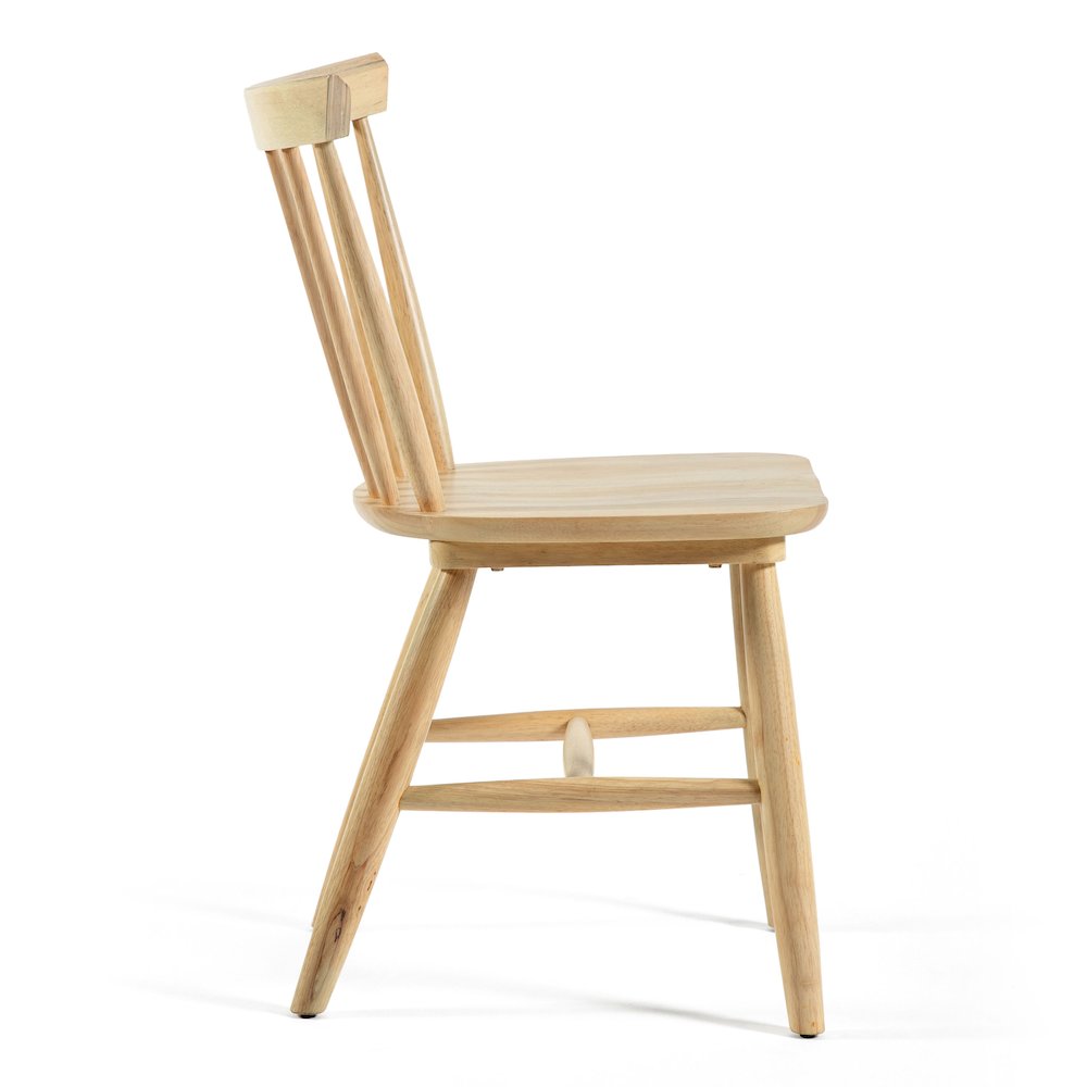 Keyana Solid Wood Dining Chair in White Oak (Set of 2). Picture 3