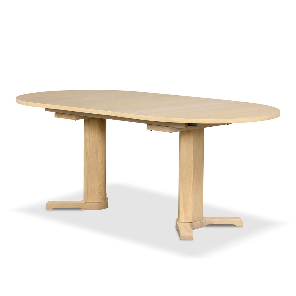 Keyana 7-Piece Solid Wood Dining Table Set in White Oak. Picture 2