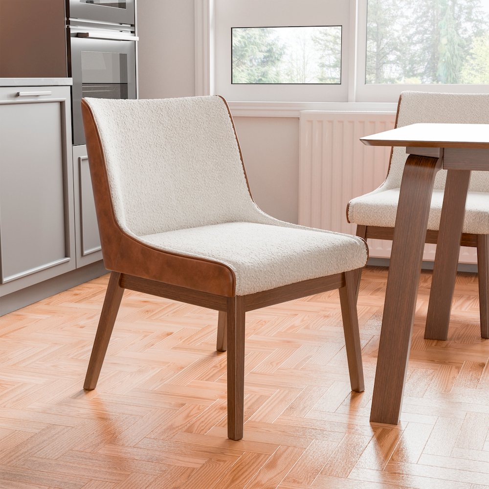 Lysander Walnut Solid Wood Dining Chairs (Set of 2). Picture 3