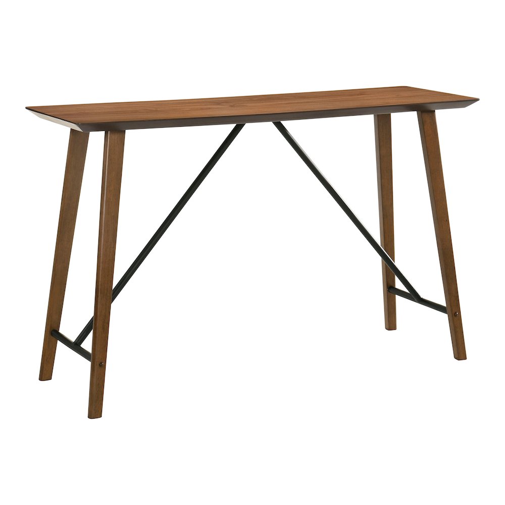 Hemat 5-Piece Walnut Wood Counter Height Dining Table Set. Picture 3