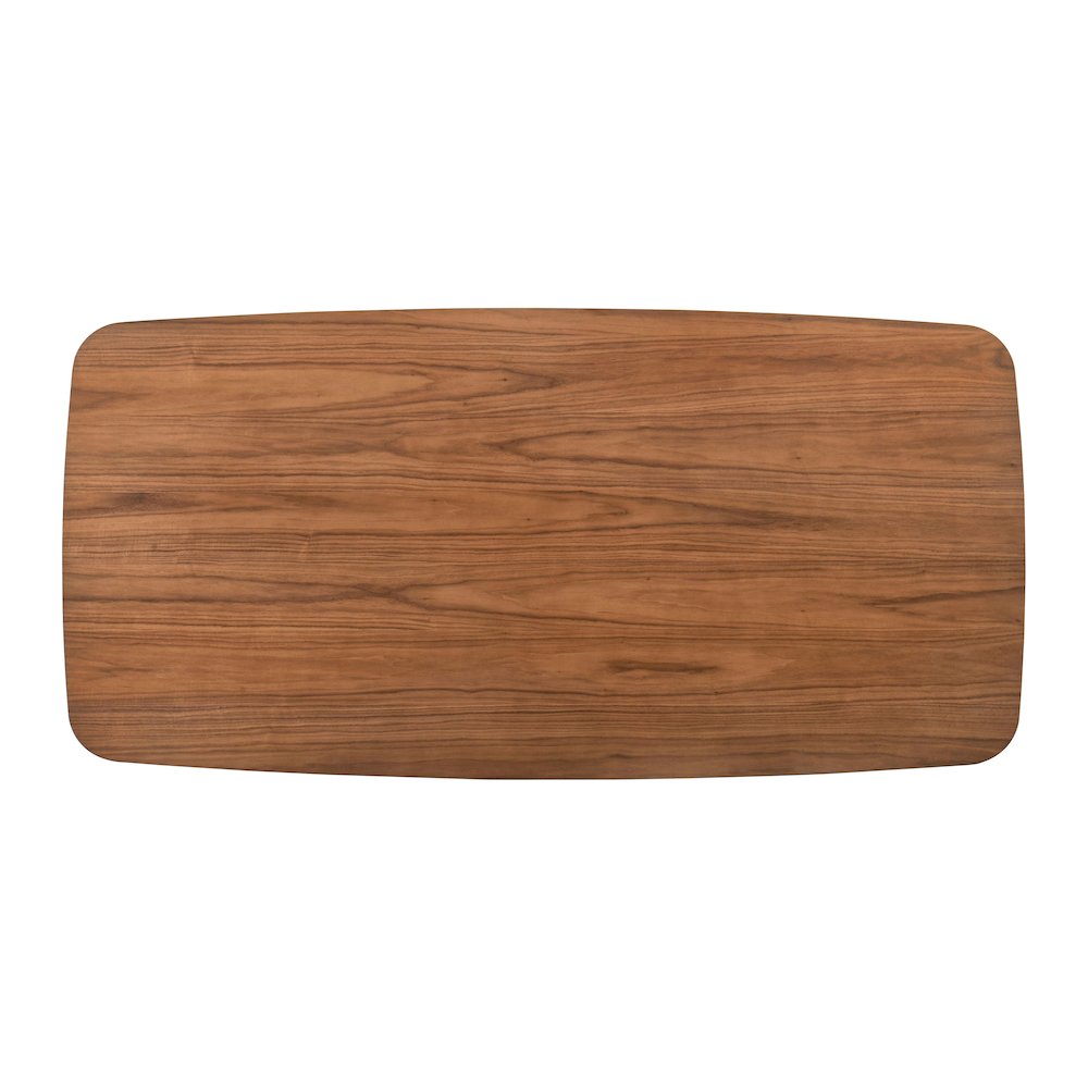 Furniture of America Haukea Mid-Century Modern Walnut Wood Dining Table. Picture 3